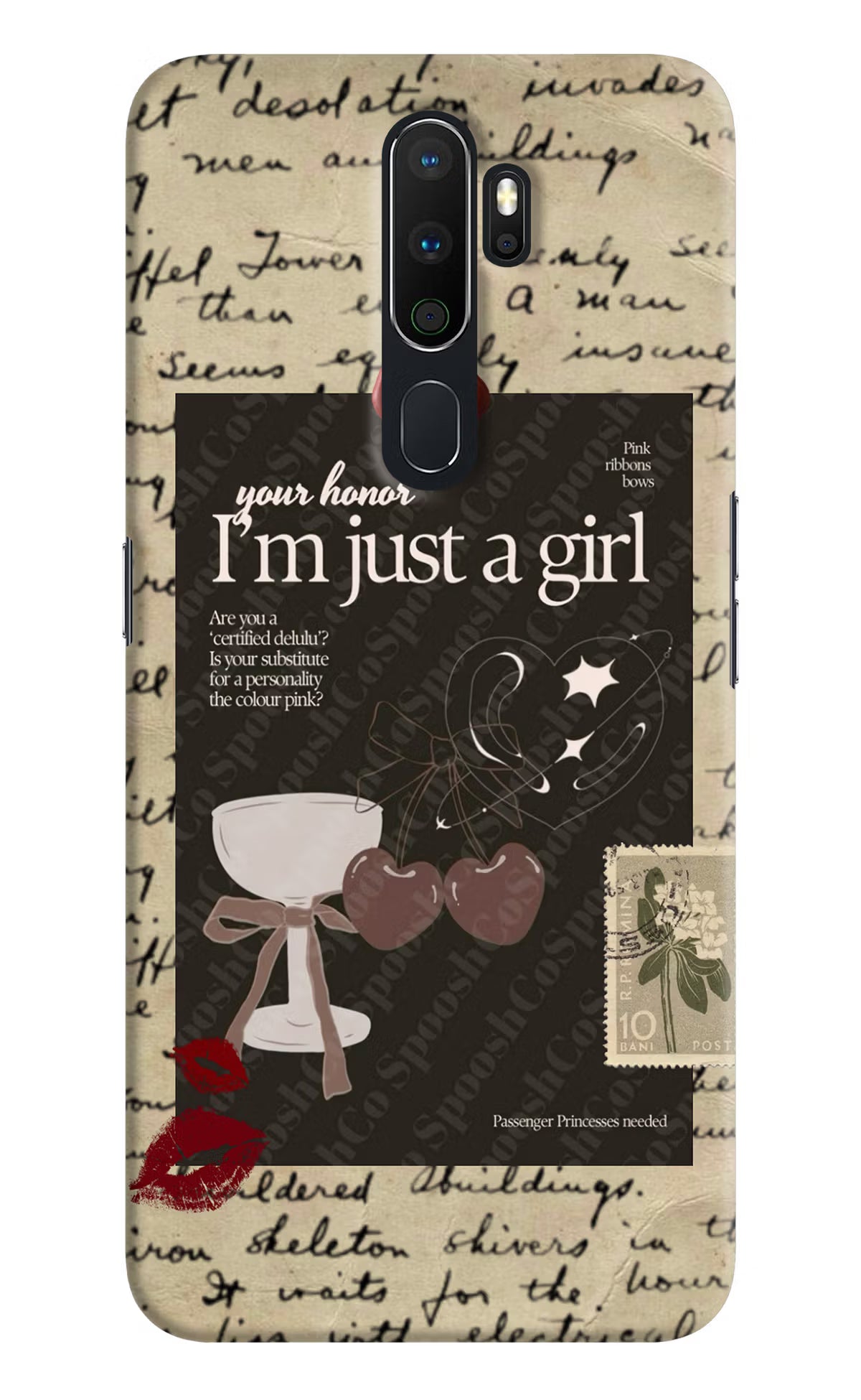 I am just a girl Oppo A5 2020/A9 2020 Hard Case Back Cover by Casekaro