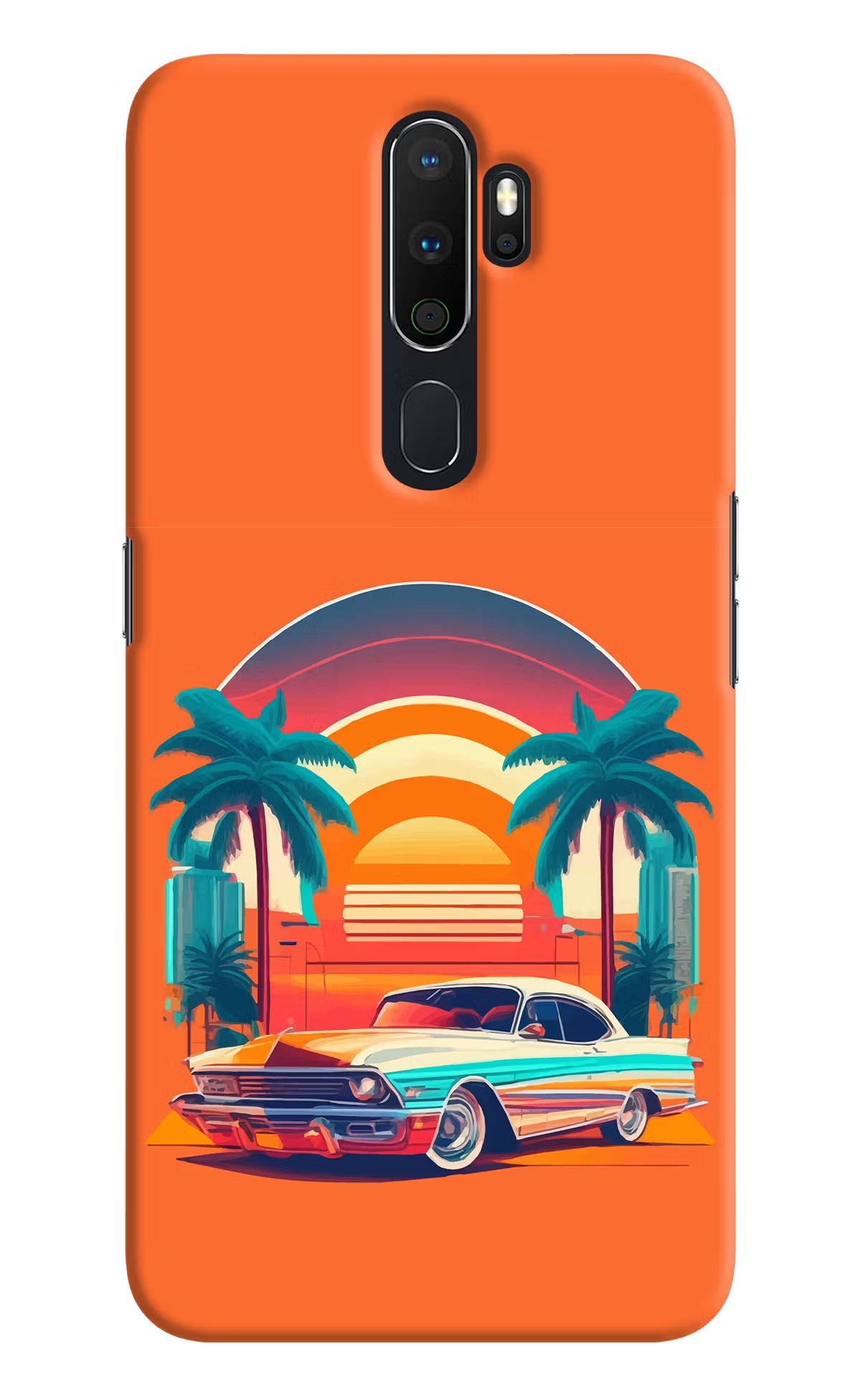 Palm Drive 80s Oppo A5 2020/A9 2020 Hard Case Back Cover by Casekaro