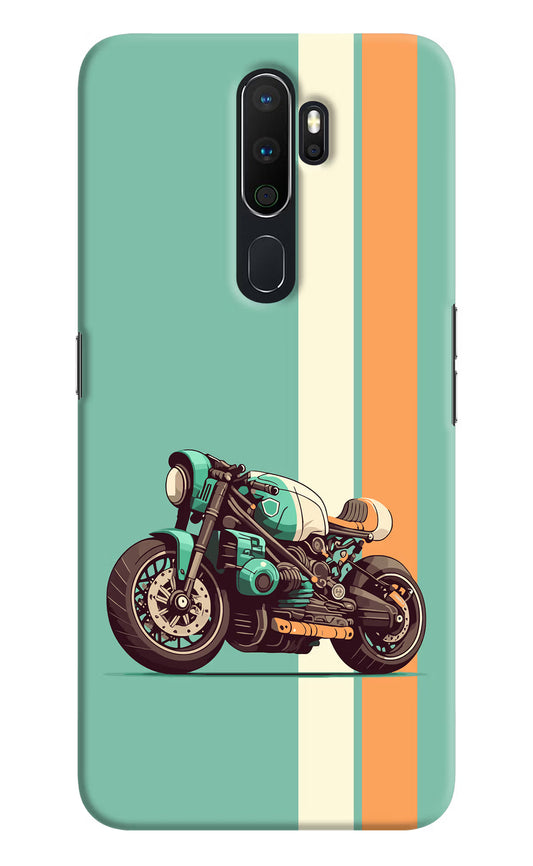Striped Moto Drift Oppo A5 2020/A9 2020 Hard Case Back Cover by Casekaro