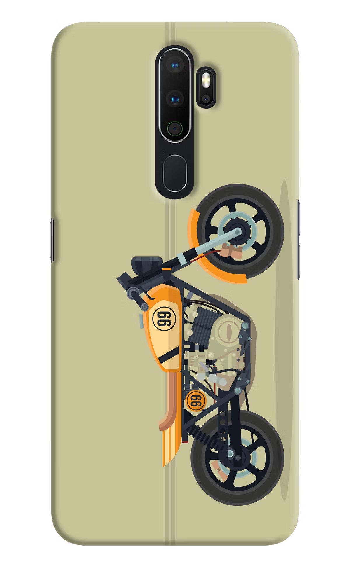 Vertical Speedster Oppo A5 2020/A9 2020 Hard Case Back Cover by Casekaro