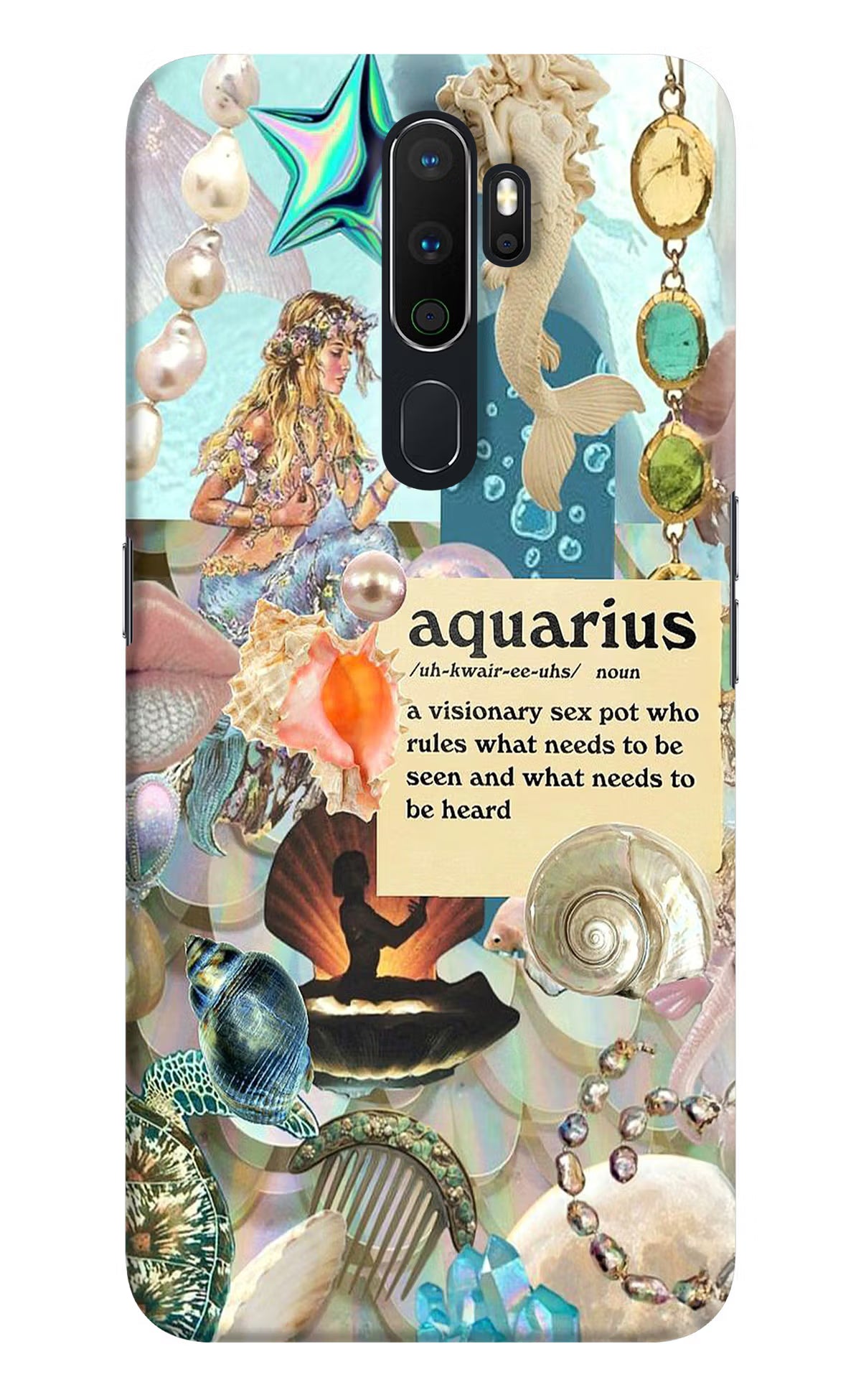 Aquarius Zodiac Oppo A5 2020/A9 2020 Hard Case Back Cover by Casekaro