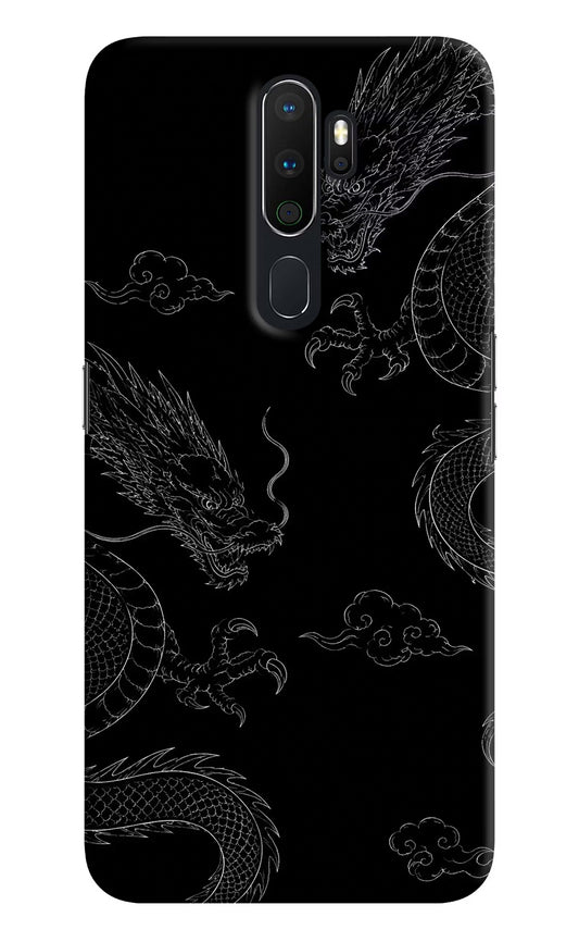 Twin Dragons Oppo A5 2020/A9 2020 Hard Case Back Cover by Casekaro