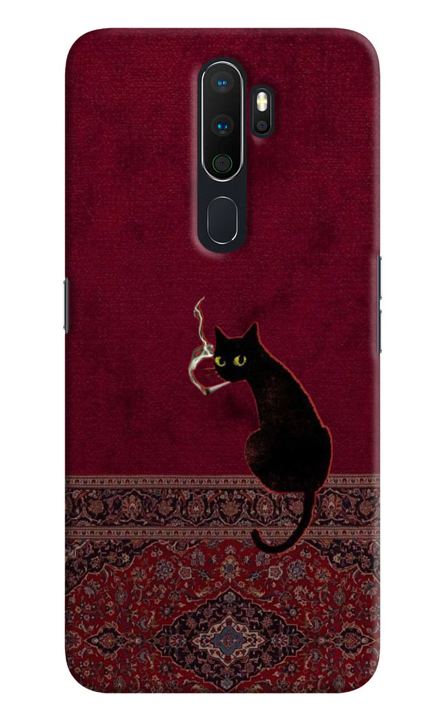 Midnight Cat Oppo A5 2020/A9 2020 Hard Case Back Cover by Casekaro