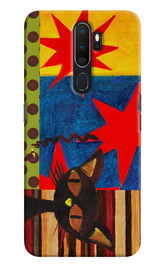 Pop Cat Oppo A5 2020/A9 2020 Hard Case Back Cover by Casekaro