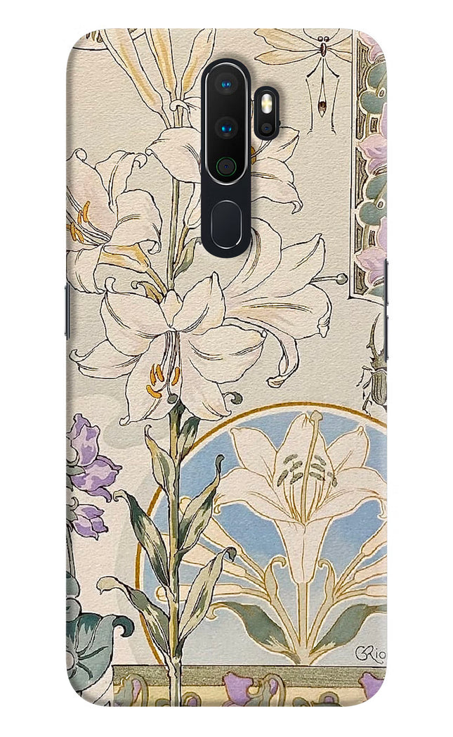 White Lily Oppo A5 2020/A9 2020 Hard Case Back Cover by Casekaro