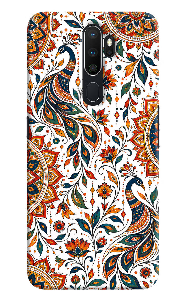 White Mayura Oppo A5 2020/A9 2020 Hard Case Back Cover by Casekaro
