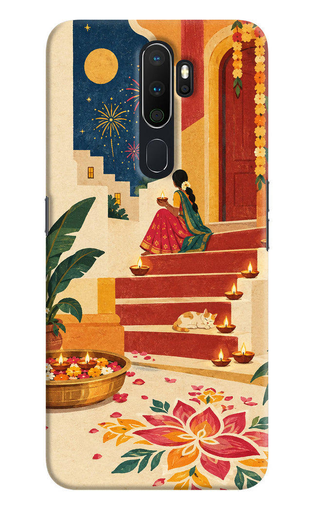 Diwali Rangoli Oppo A5 2020/A9 2020 Hard Case Back Cover by Casekaro