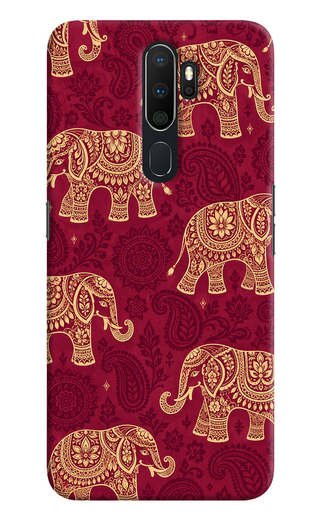 Maroon Elephant Oppo A5 2020/A9 2020 Hard Case Back Cover by Casekaro