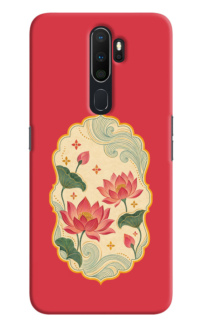 Pink Lotus Oppo A5 2020/A9 2020 Hard Case Back Cover by Casekaro