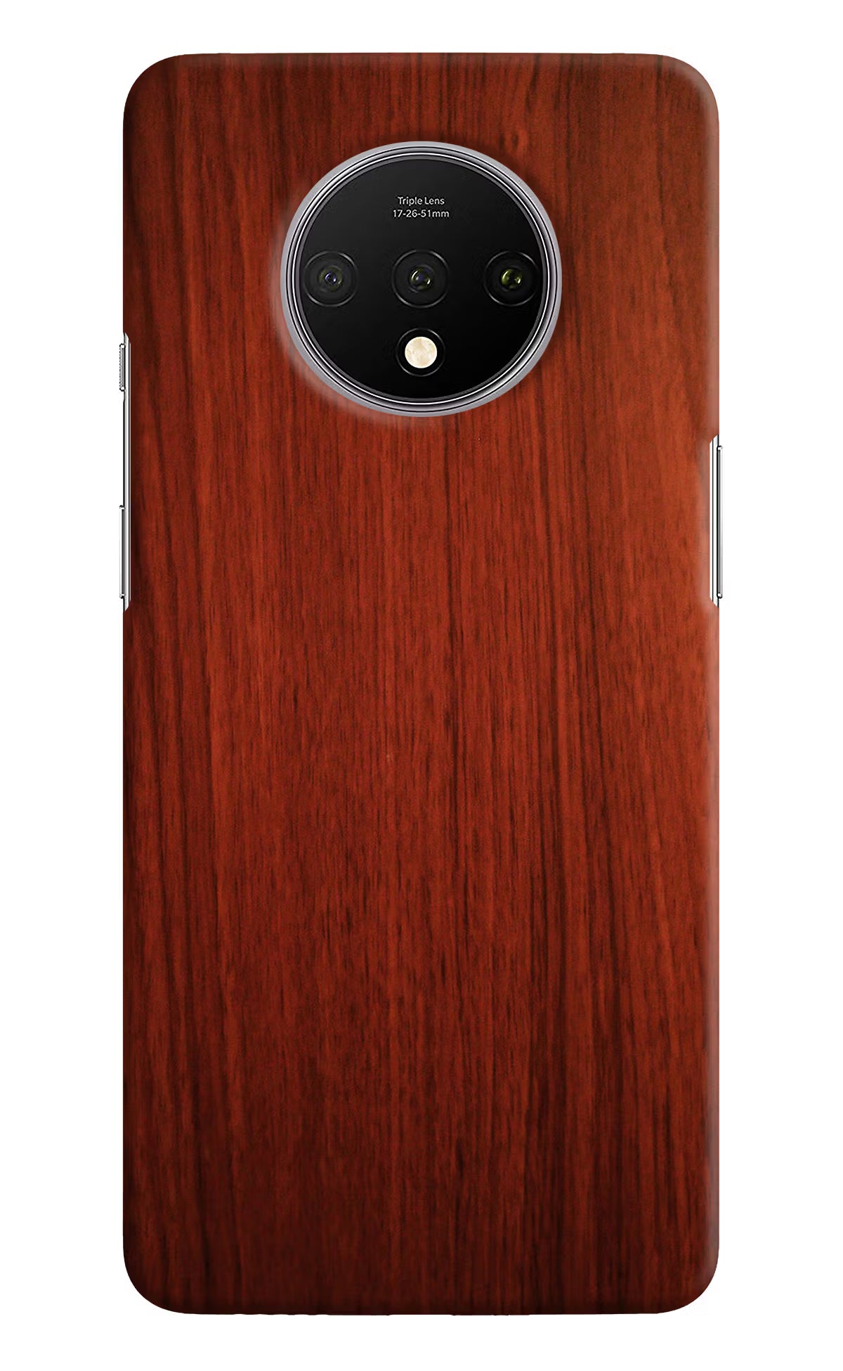 Wooden Plain Pattern Oneplus 7T Hard Case Back Cover by Casekaro