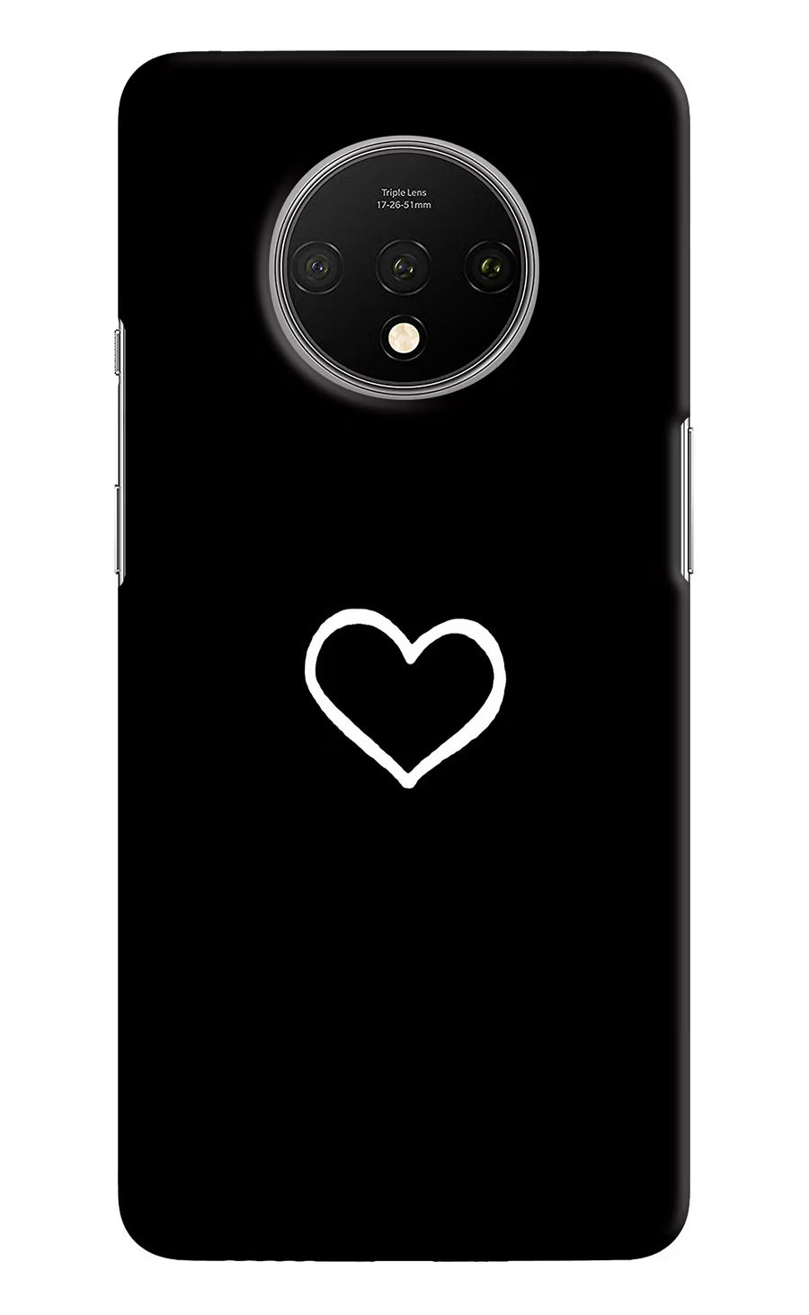 Heart Oneplus 7T Back Cover, Hard case