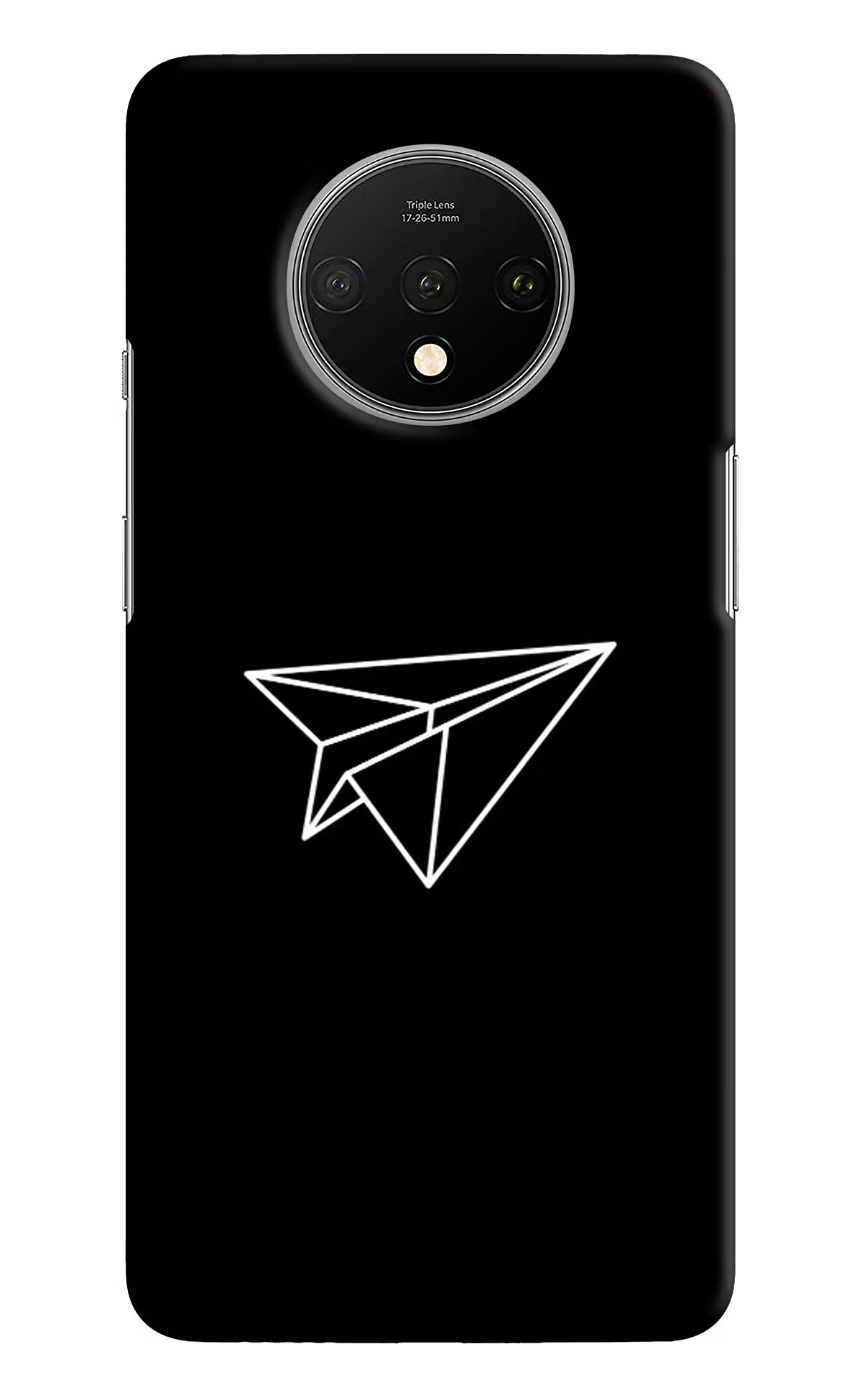 Paper Plane White Oneplus 7T Hard Case Back Cover by Casekaro