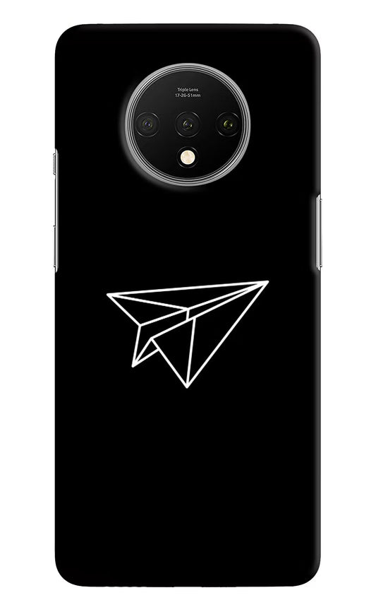 Paper Plane White Oneplus 7T Hard Case Back Cover by Casekaro