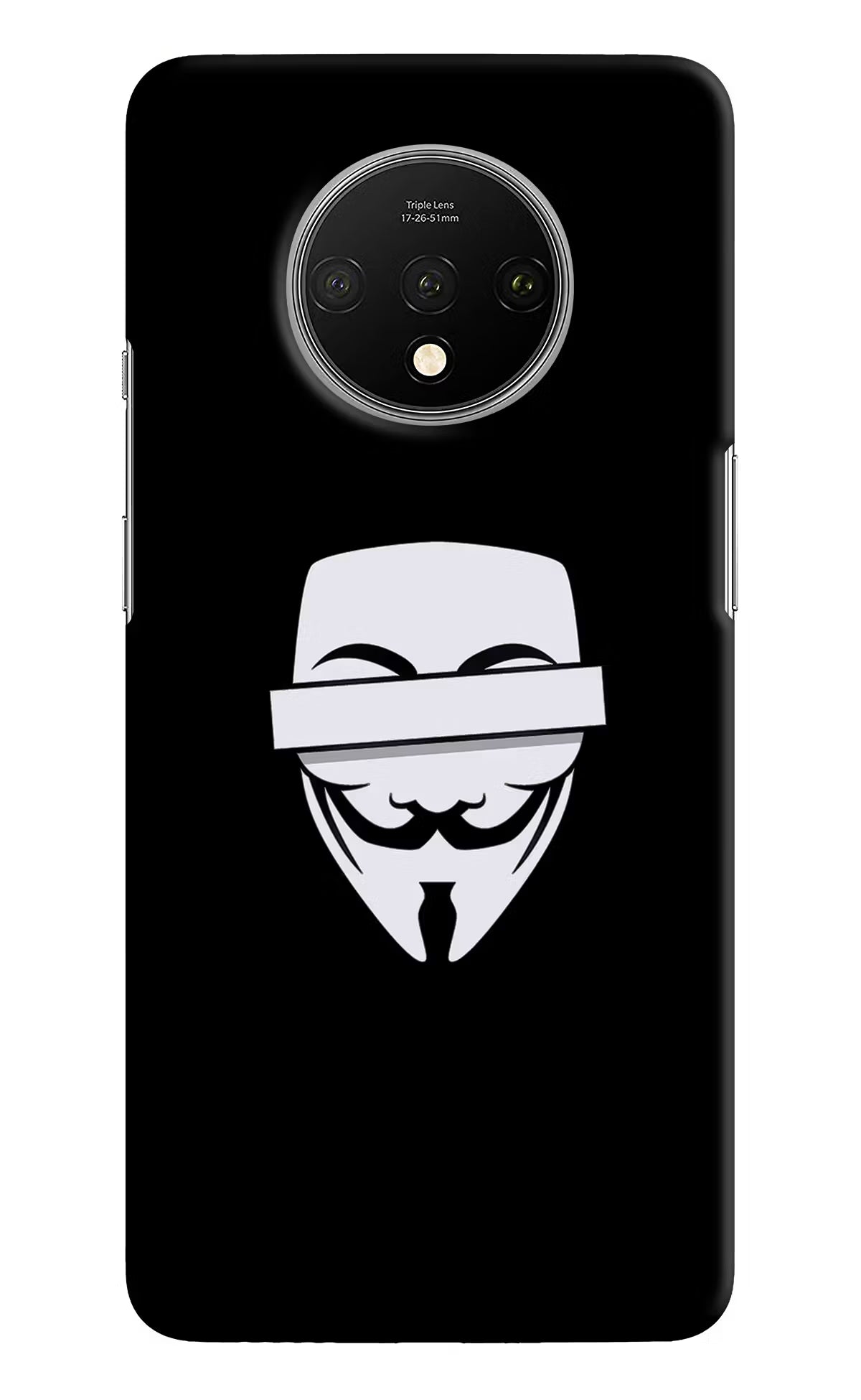 Anonymous Face Oneplus 7T Hard Case Back Cover by Casekaro