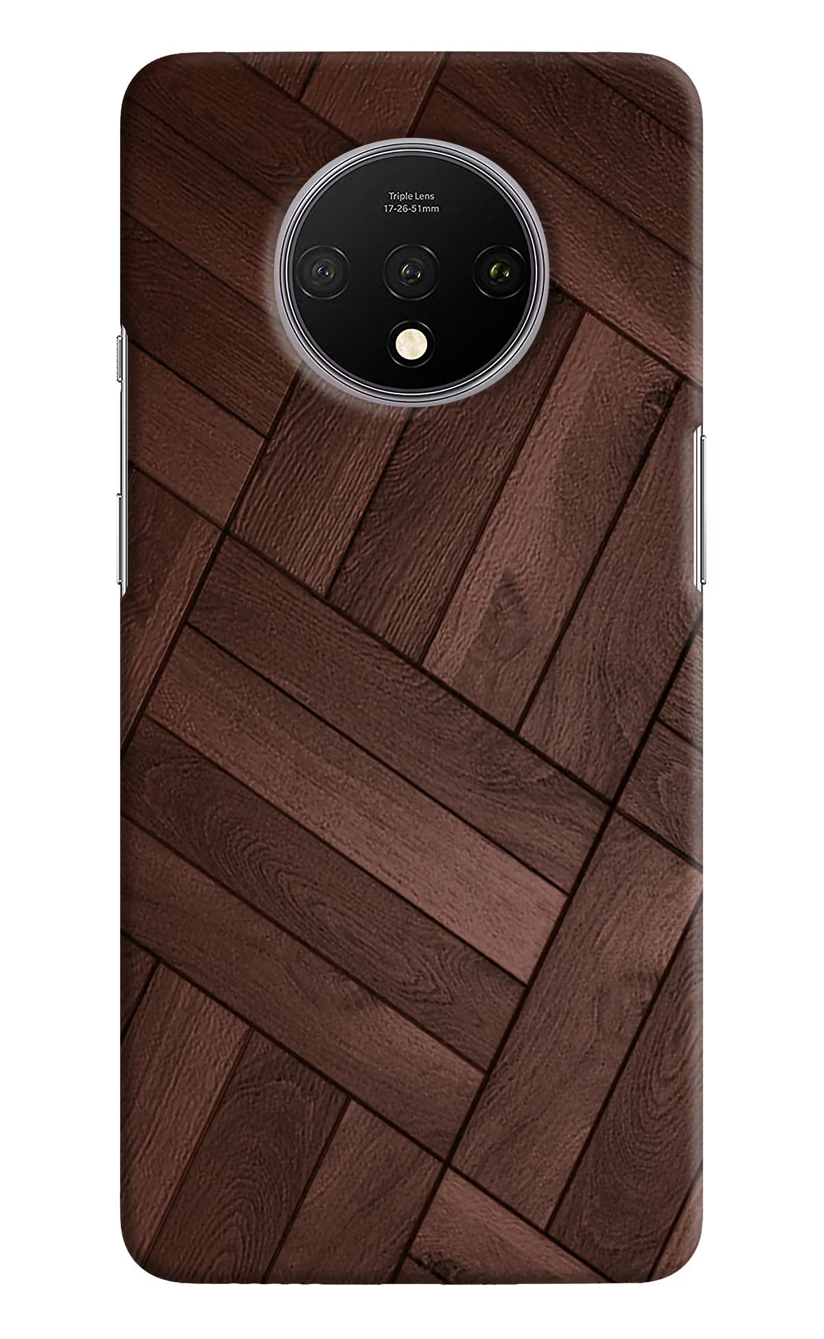 Wooden Texture Design Oneplus 7T Hard Case Back Cover by Casekaro