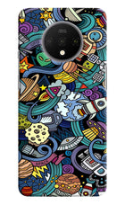 Space Abstract Oneplus 7T Hard Case Back Cover by Casekaro