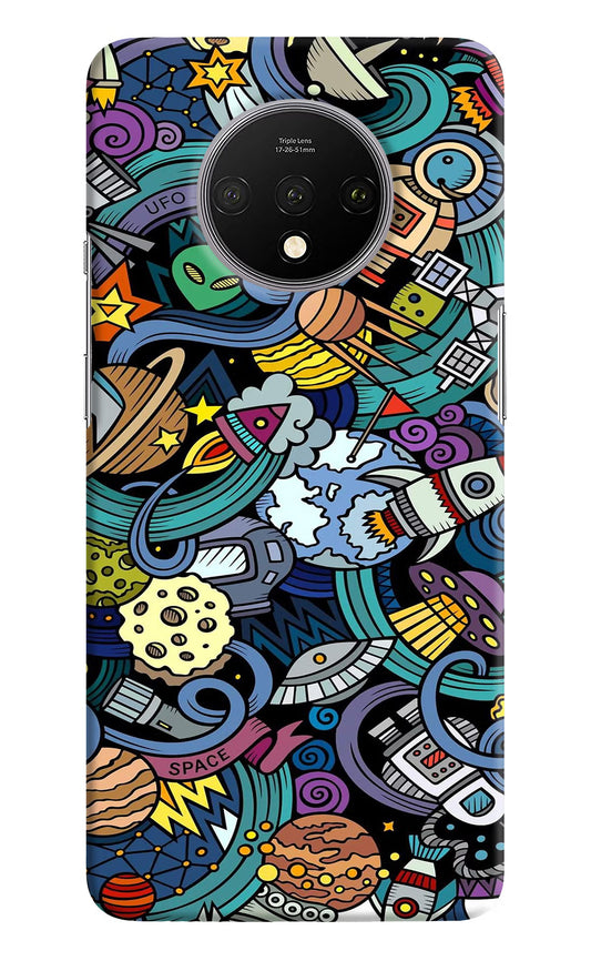 Space Abstract Oneplus 7T Hard Case Back Cover by Casekaro