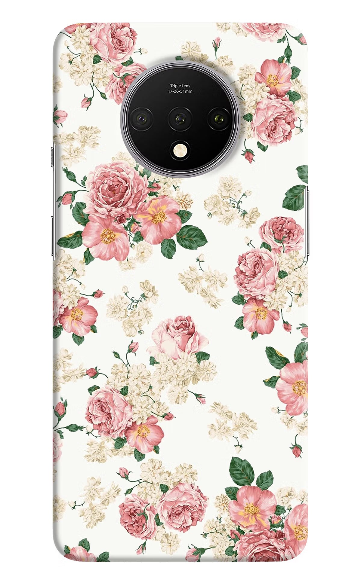 Flowers Oneplus 7T Hard Case Back Cover by Casekaro
