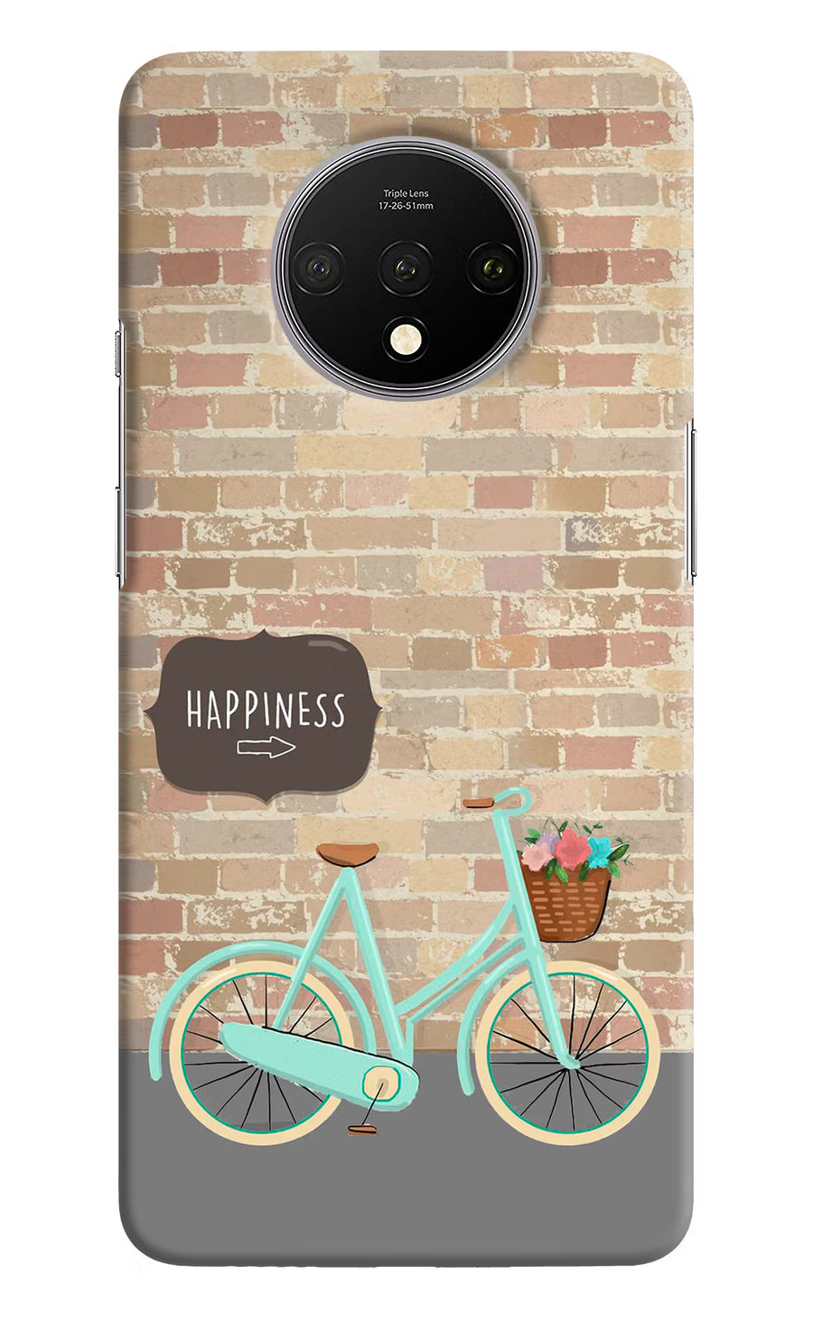 Happiness Artwork Oneplus 7T Back Cover, Hard case