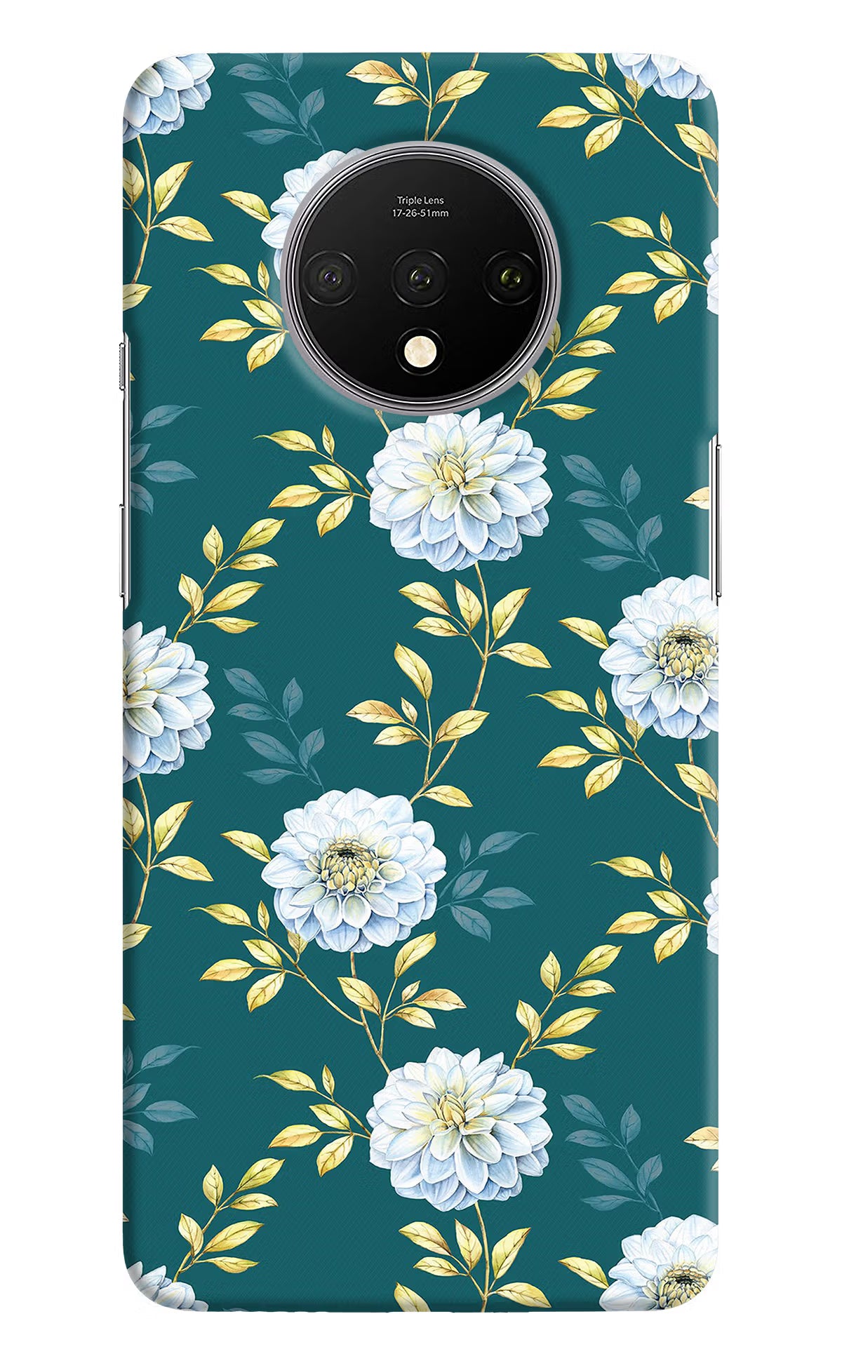 Flowers Oneplus 7T Hard Case Back Cover by Casekaro