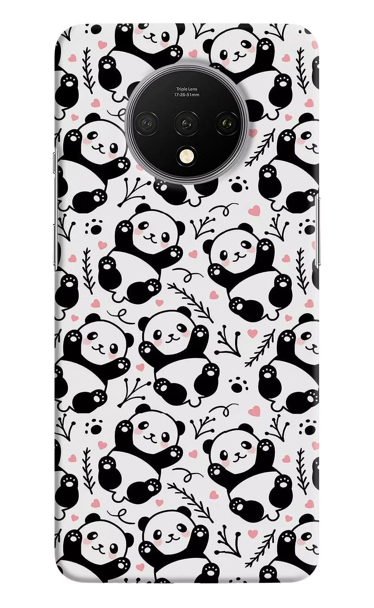 Cute Panda Oneplus 7T Hard Case Back Cover by Casekaro
