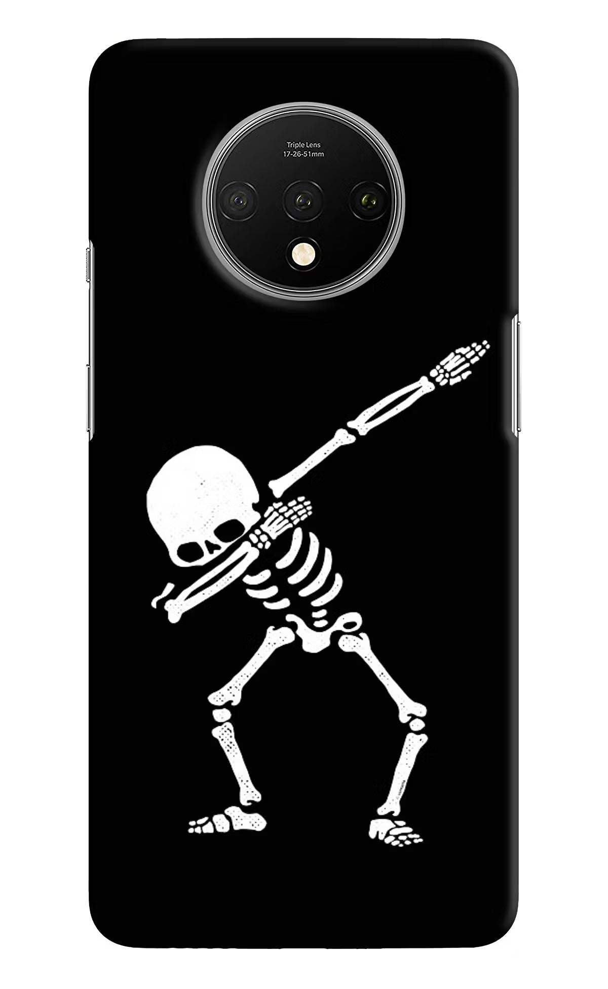 Dabbing Skeleton Art Oneplus 7T Hard Case Back Cover by Casekaro