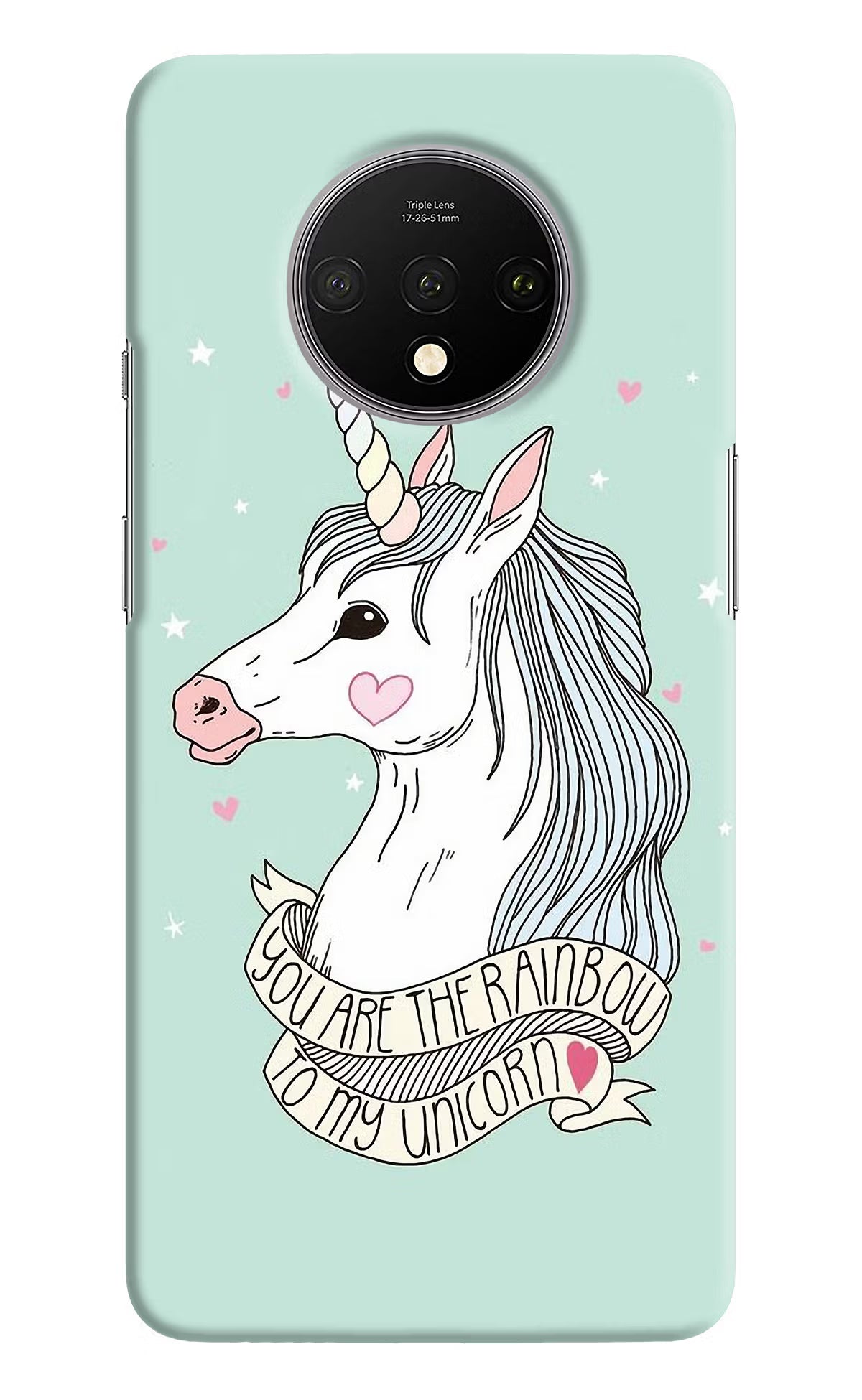 Unicorn Wallpaper Oneplus 7T Hard Case Back Cover by Casekaro