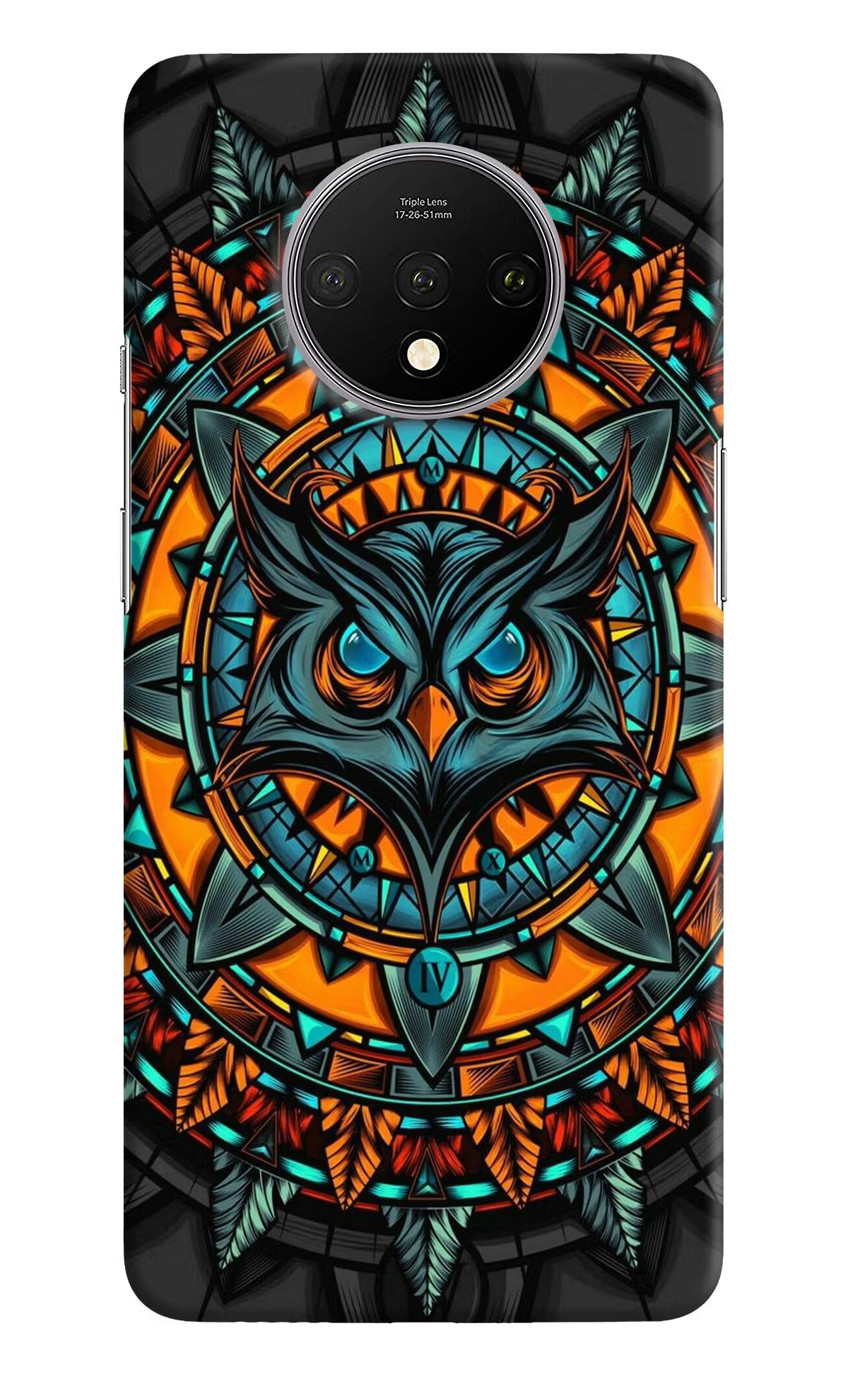 Angry Owl Art Oneplus 7T Hard Case Back Cover by Casekaro