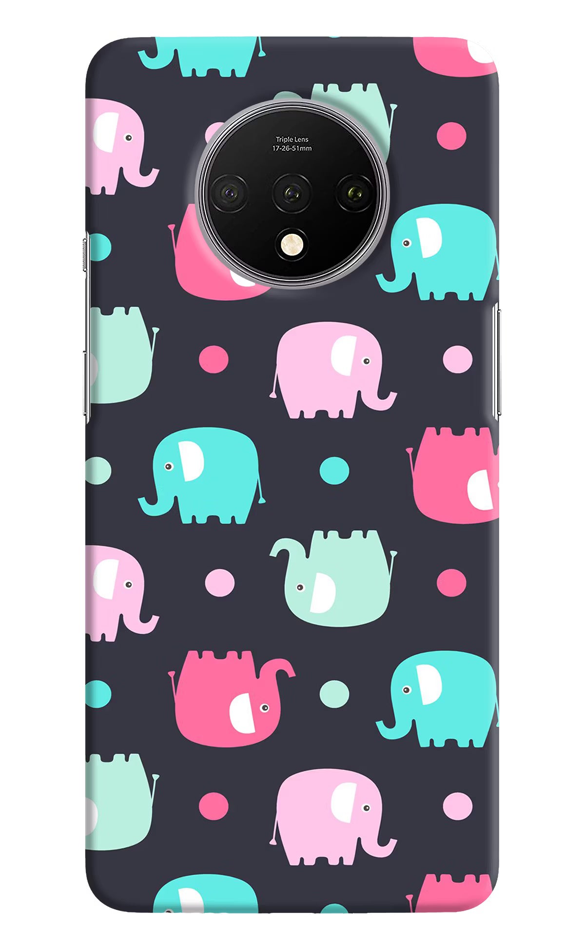 Elephants Oneplus 7T Hard Case Back Cover by Casekaro