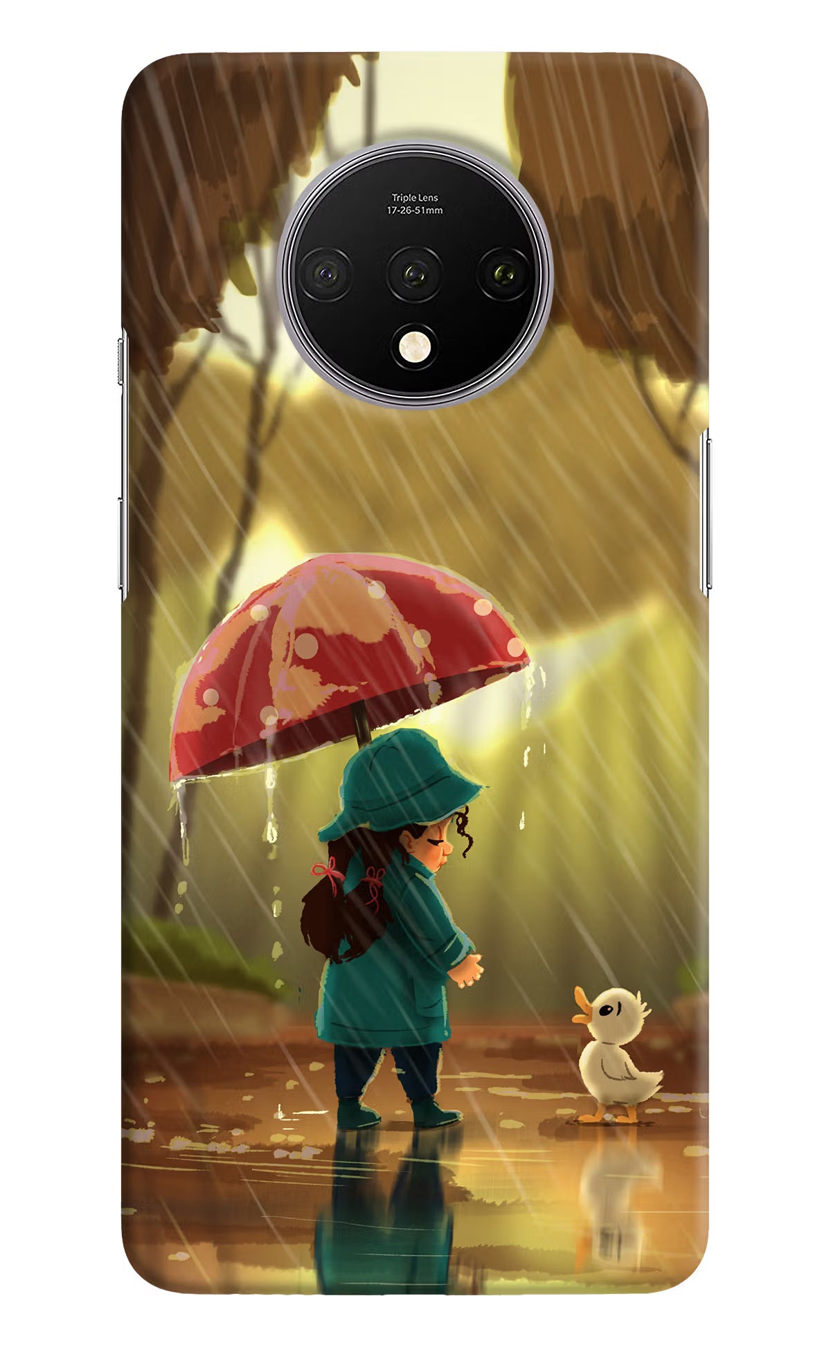 Rainy Day Oneplus 7T Hard Case Back Cover by Casekaro