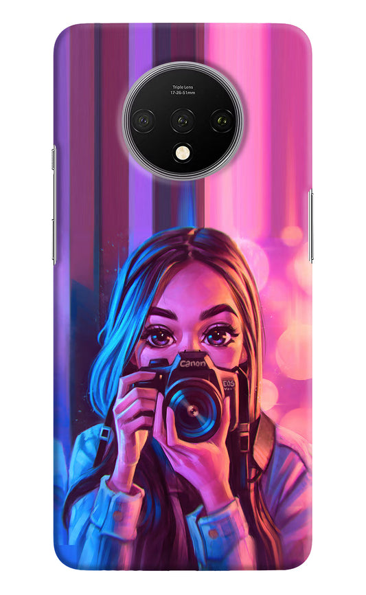 Girl Photographer Oneplus 7T Hard Case Back Cover by Casekaro