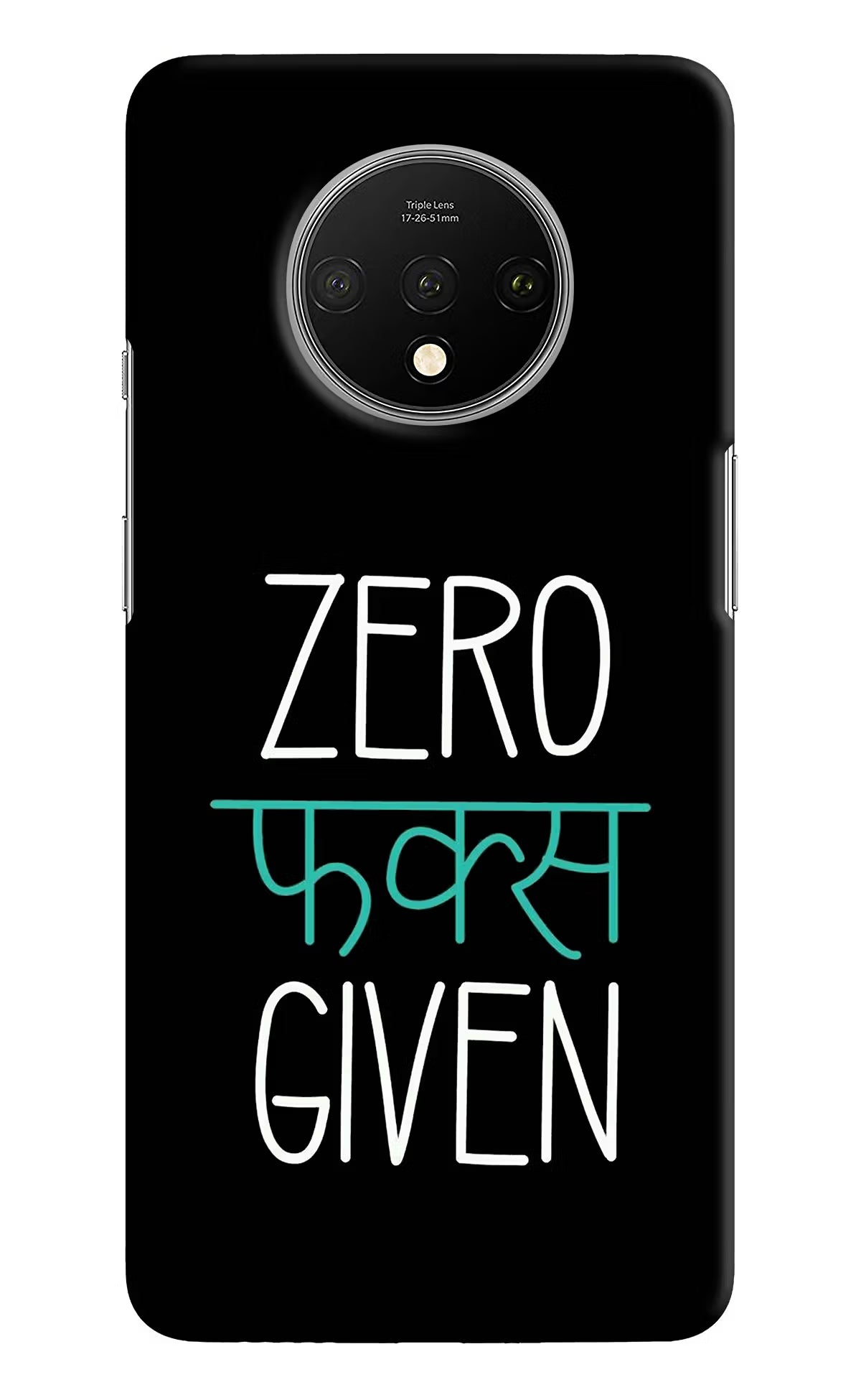 Zero Fucks Given Oneplus 7T Hard Case Back Cover by Casekaro