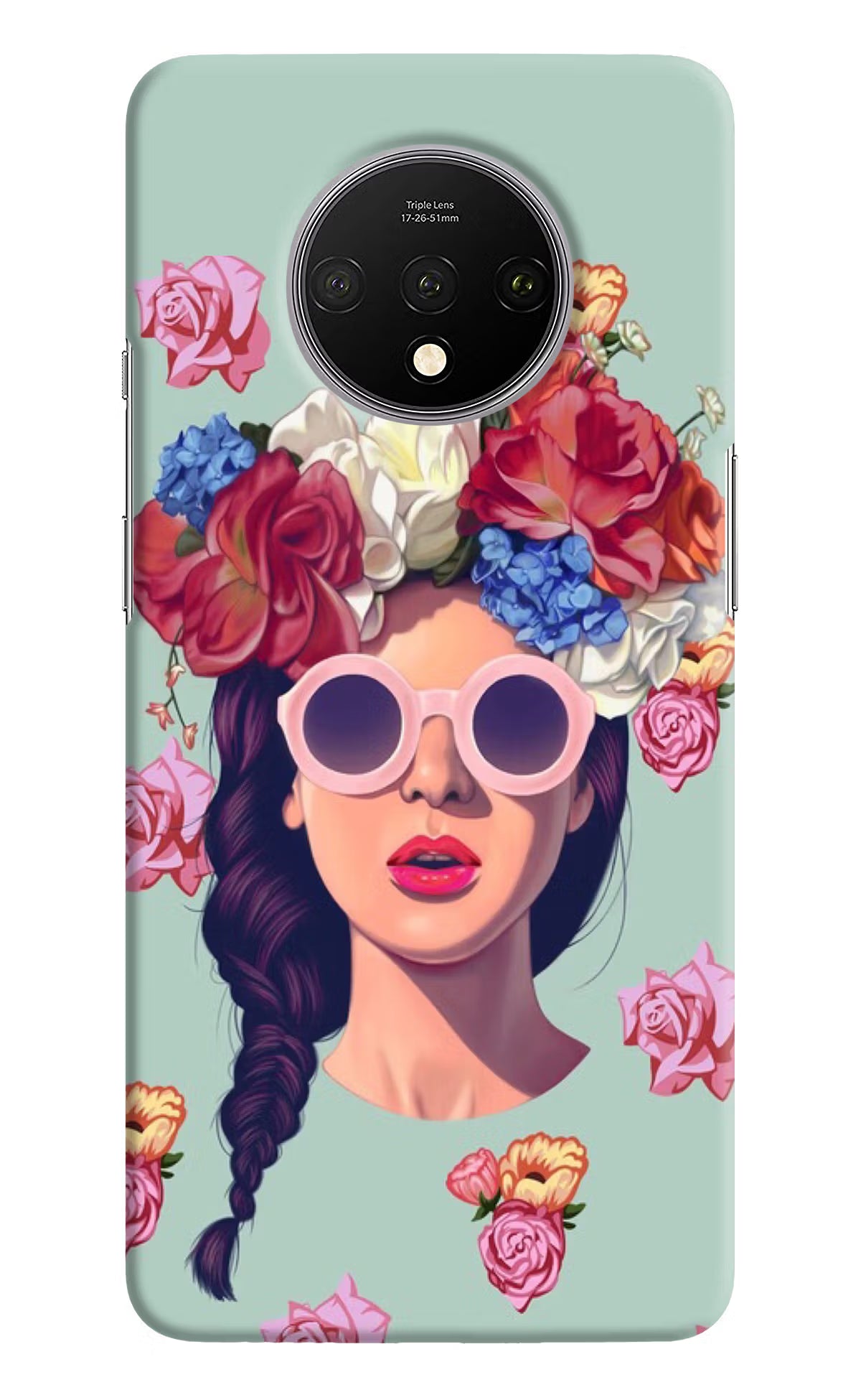 Pretty Girl Oneplus 7T Hard Case Back Cover by Casekaro
