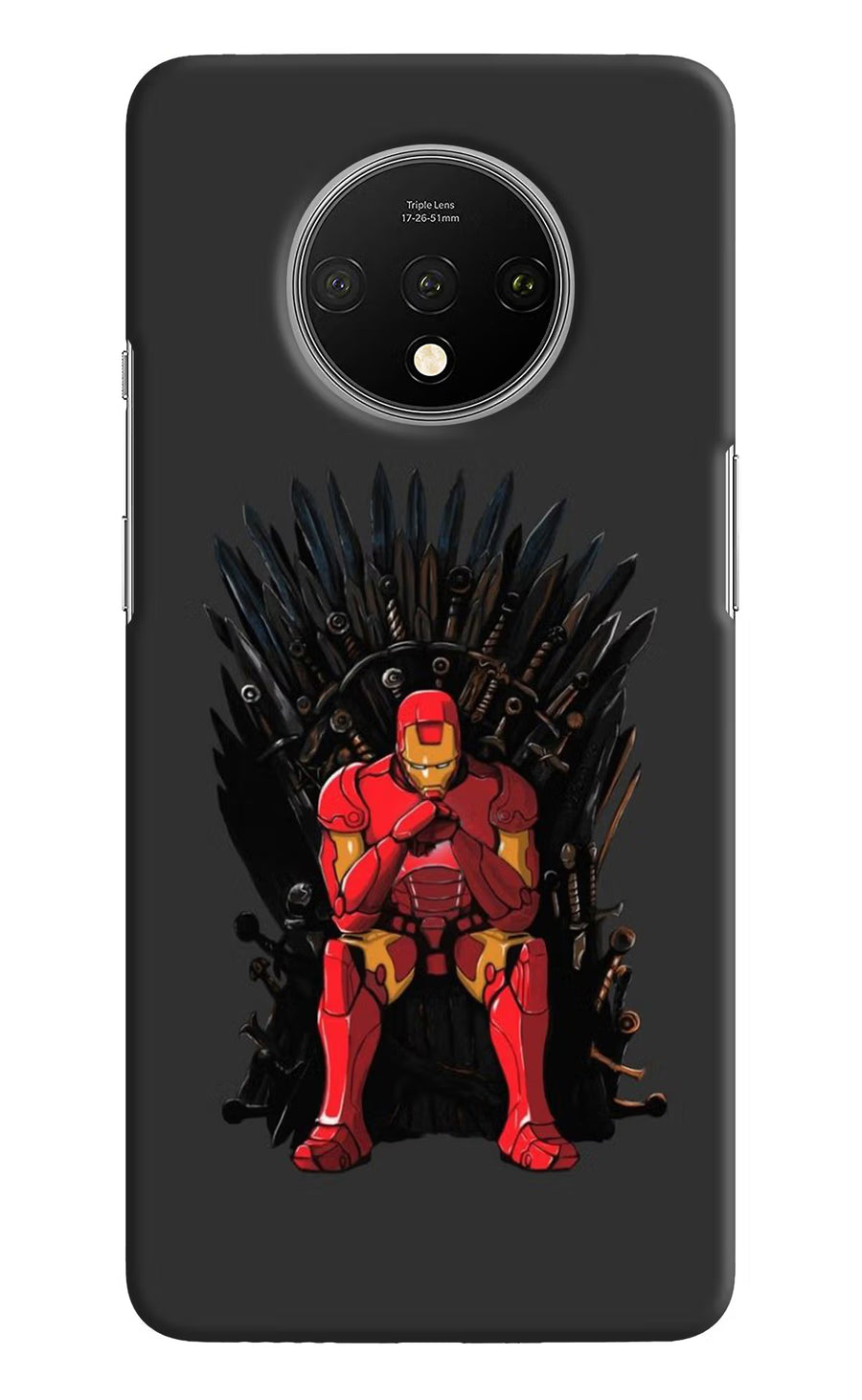 Ironman Throne Oneplus 7T Back Cover, Hard case