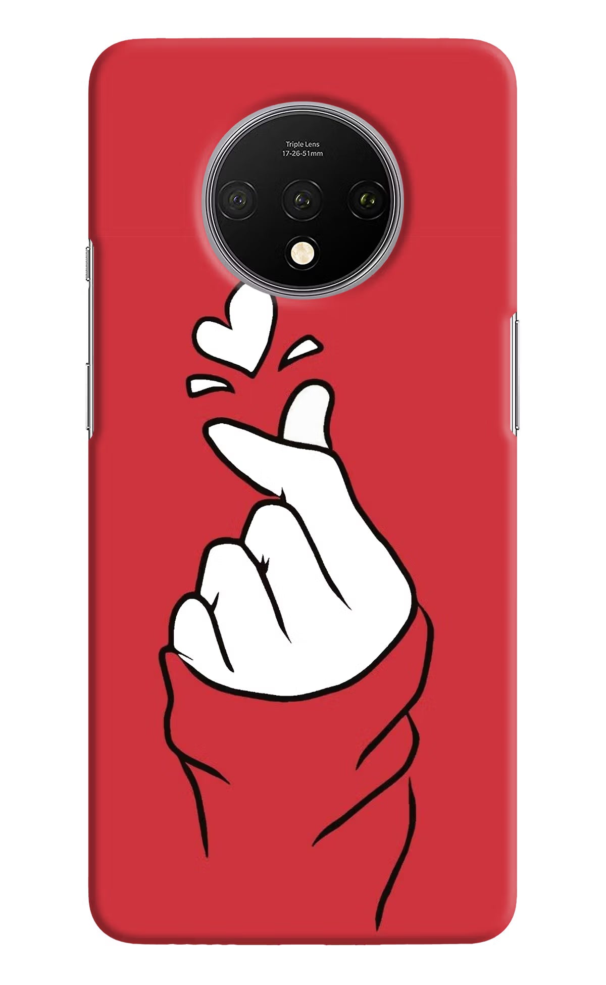 Korean Love Sign Oneplus 7T Hard Case Back Cover by Casekaro