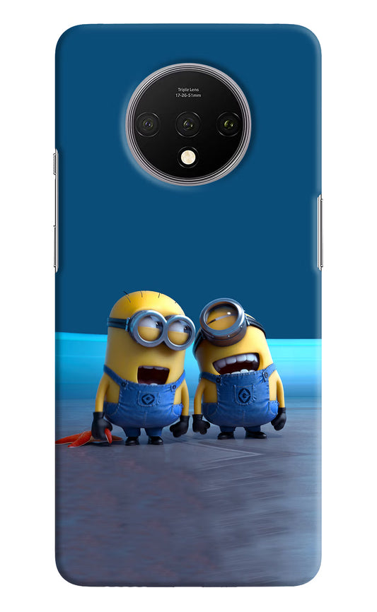 Minion Laughing Oneplus 7T Hard Case Back Cover by Casekaro