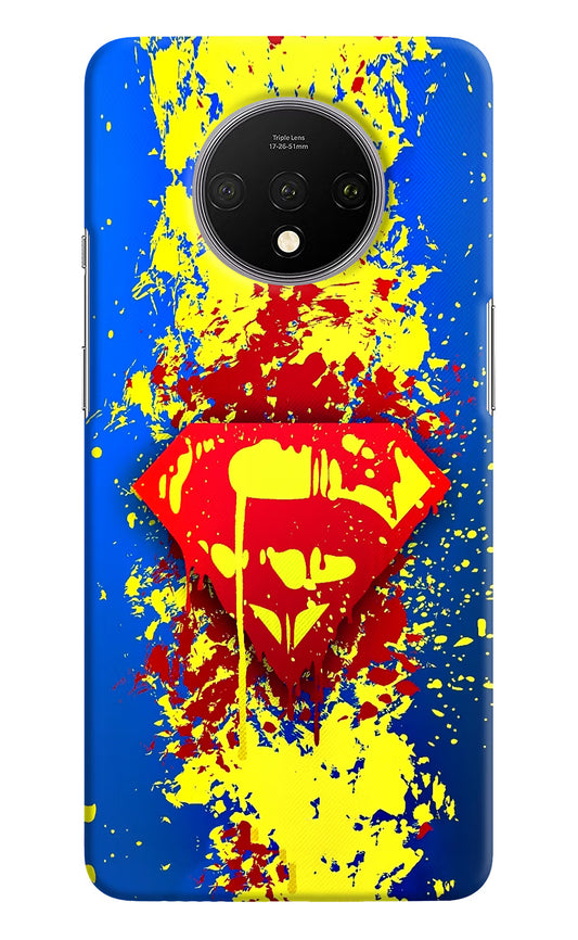 Superman logo Oneplus 7T Hard Case Back Cover by Casekaro