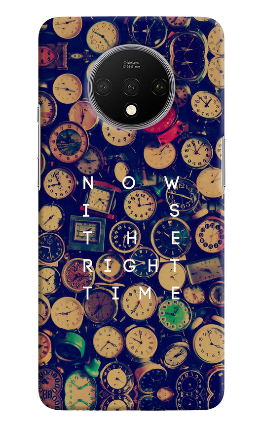 Now is the Right Time Quote Oneplus 7T Hard Case Back Cover by Casekaro