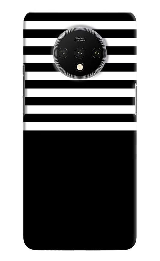 Black and White Print Oneplus 7T Hard Case Back Cover by Casekaro