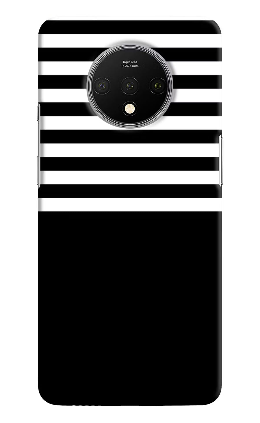 Black and White Print Oneplus 7T Back Cover, Hard case