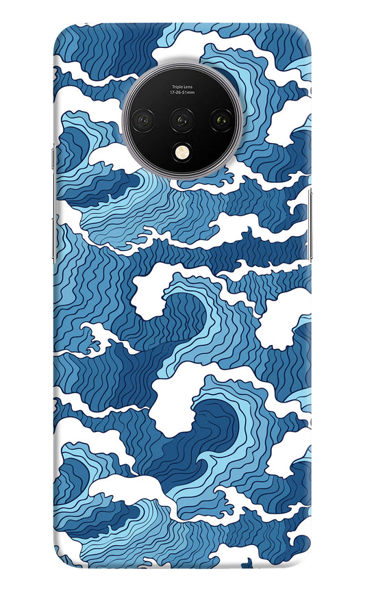 Blue Waves Oneplus 7T Hard Case Back Cover by Casekaro