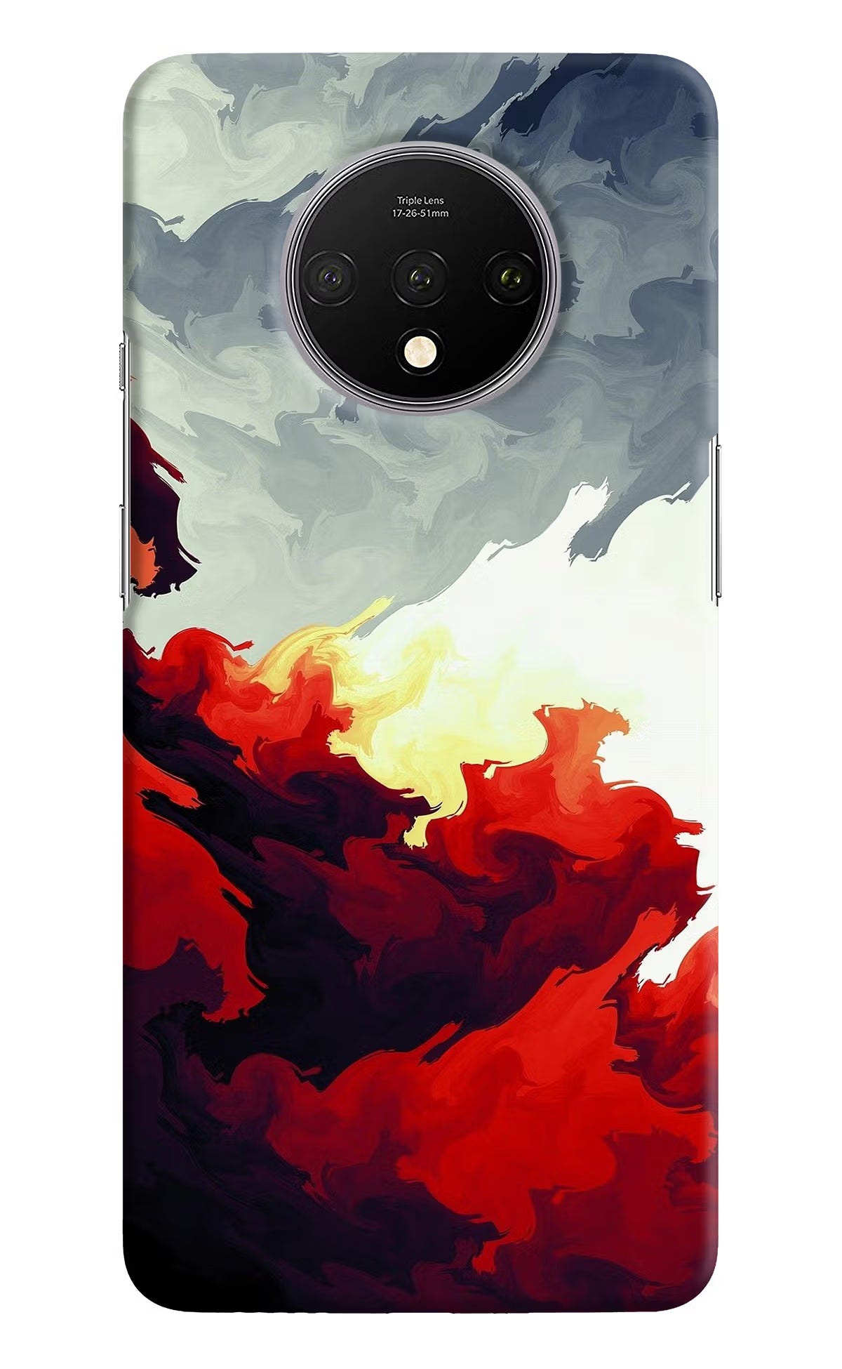 Fire Cloud Oneplus 7T Hard Case Back Cover by Casekaro