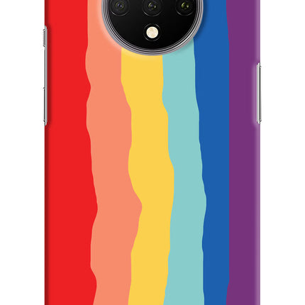 Rainbow Oneplus 7T Hard Case Back Cover by Casekaro