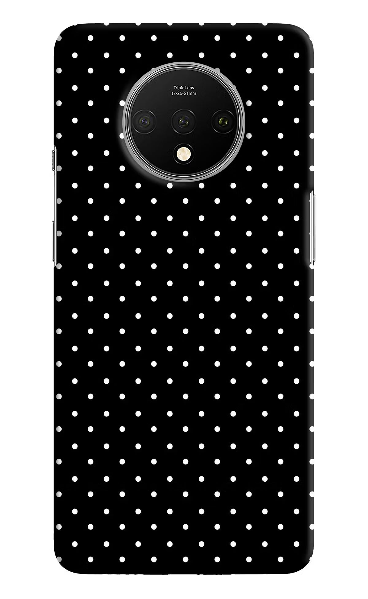 White Dots Oneplus 7T Hard Case Back Cover by Casekaro