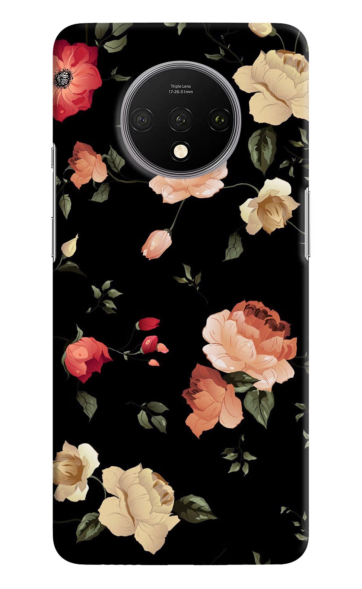 Flowers Oneplus 7T Hard Case Back Cover by Casekaro