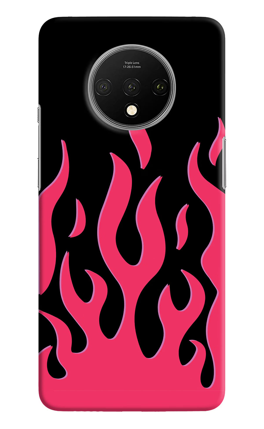 Fire Flames Oneplus 7T Back Cover, Hard case