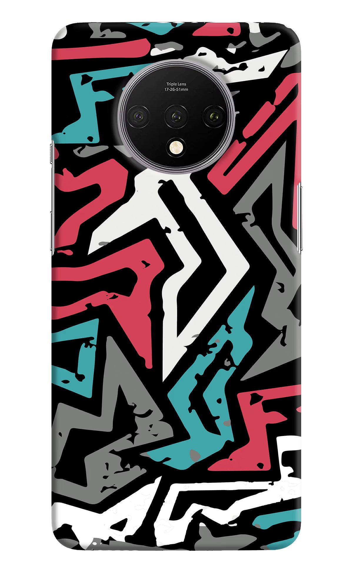 Geometric Graffiti Oneplus 7T Hard Case Back Cover by Casekaro