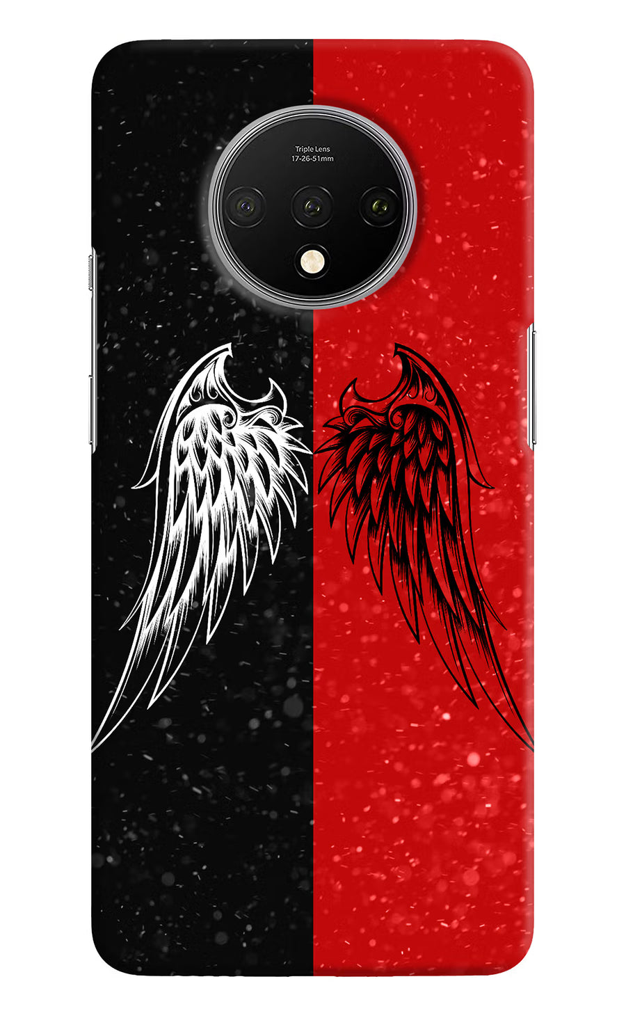 Wings Oneplus 7T Back Cover, Hard case