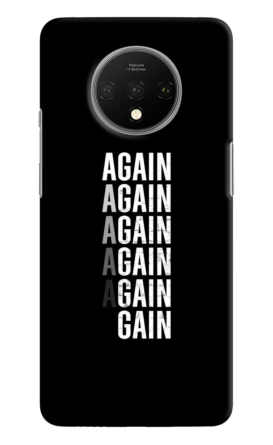 Again Again Gain Oneplus 7T Back Cover, Hard case