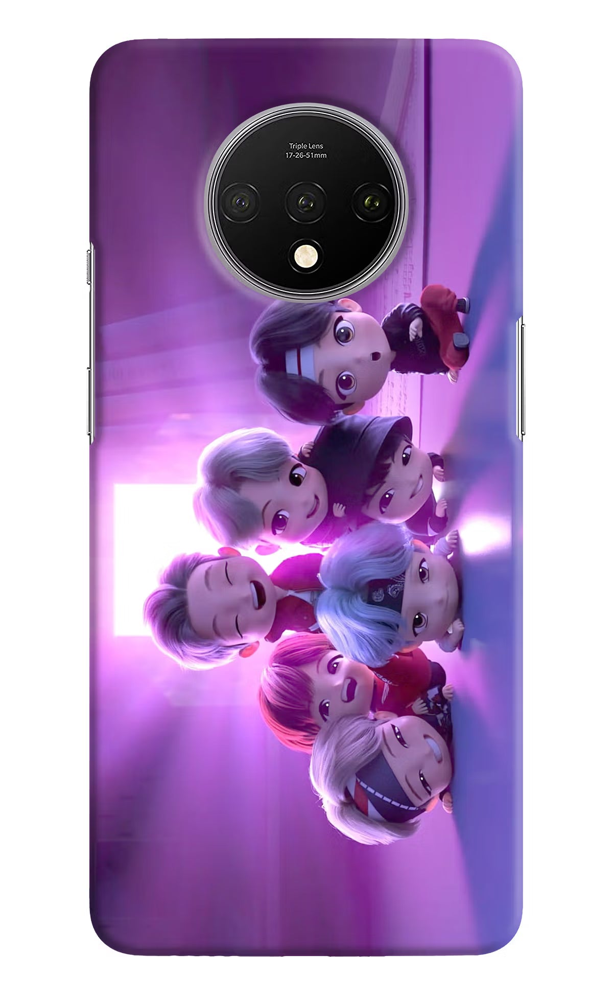 BTS Chibi Oneplus 7T Hard Case Back Cover by Casekaro